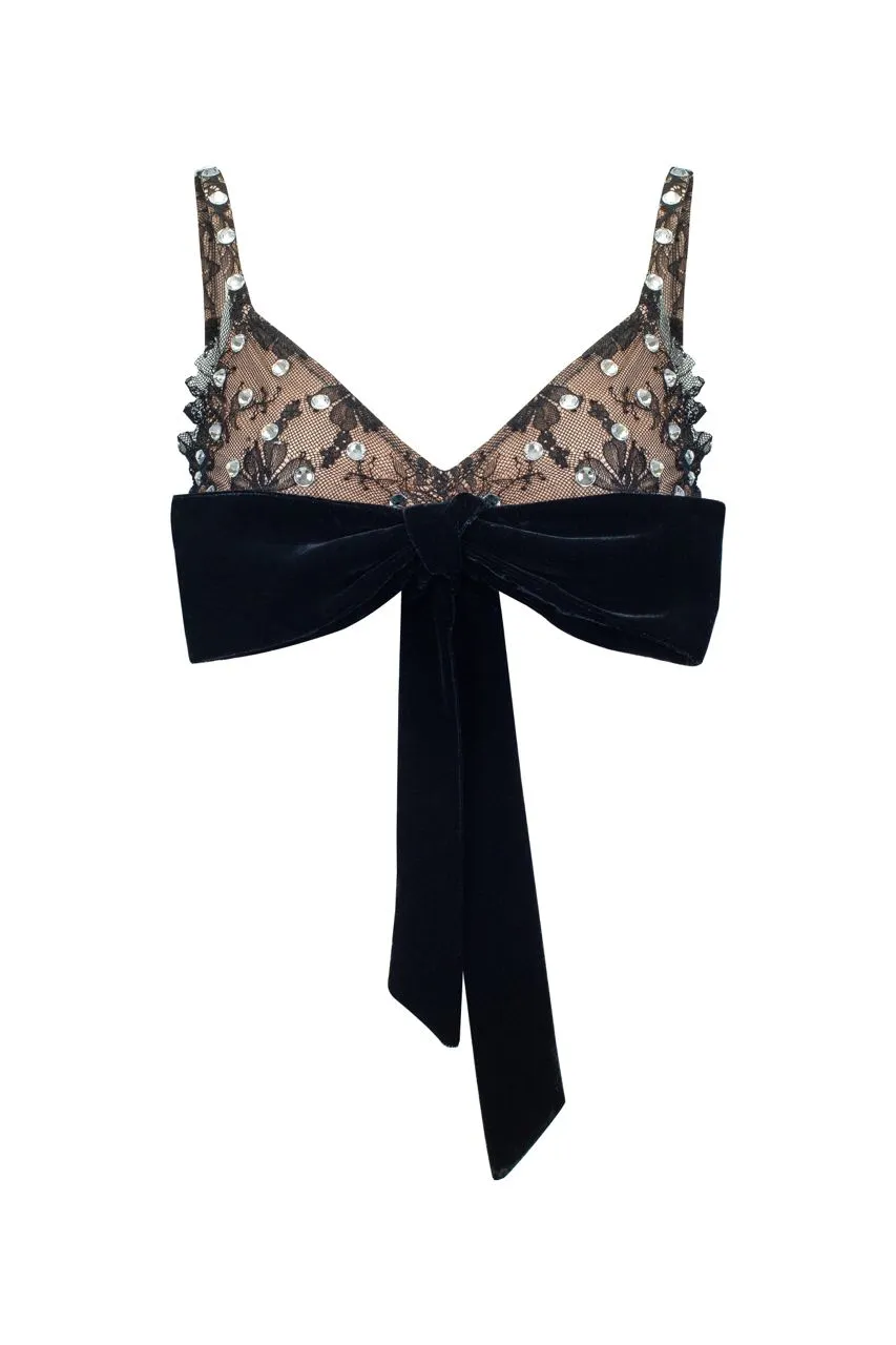 Diamante top with velvet bow sold by Santa Brand product image thumbnail 3