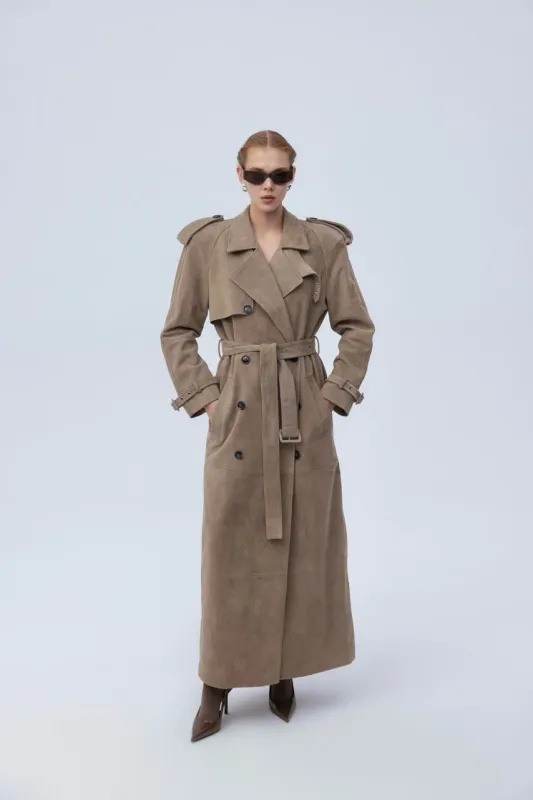 Suede coat sold by Santa Brand