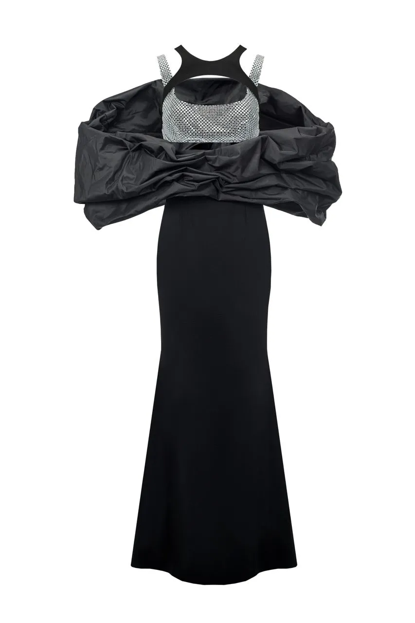 Diamante maxi dress with pouffe sold by Santa Brand product image thumbnail 3