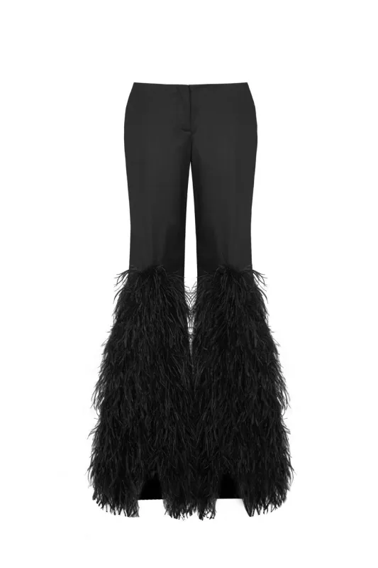 Feathers pants with cut sold by Santa Brand