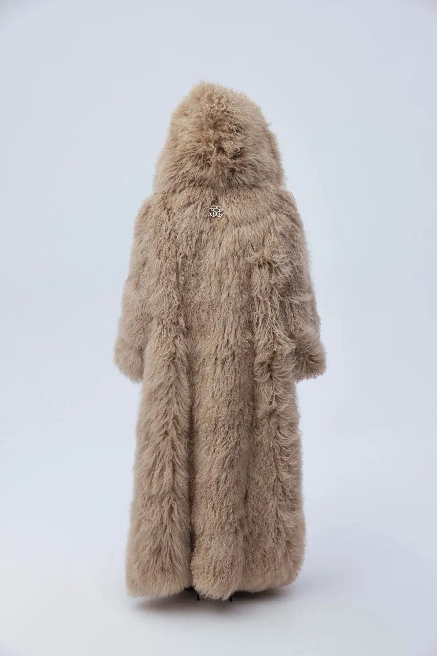 Long fur coat with hood sold by Santa Brand product image thumbnail 2