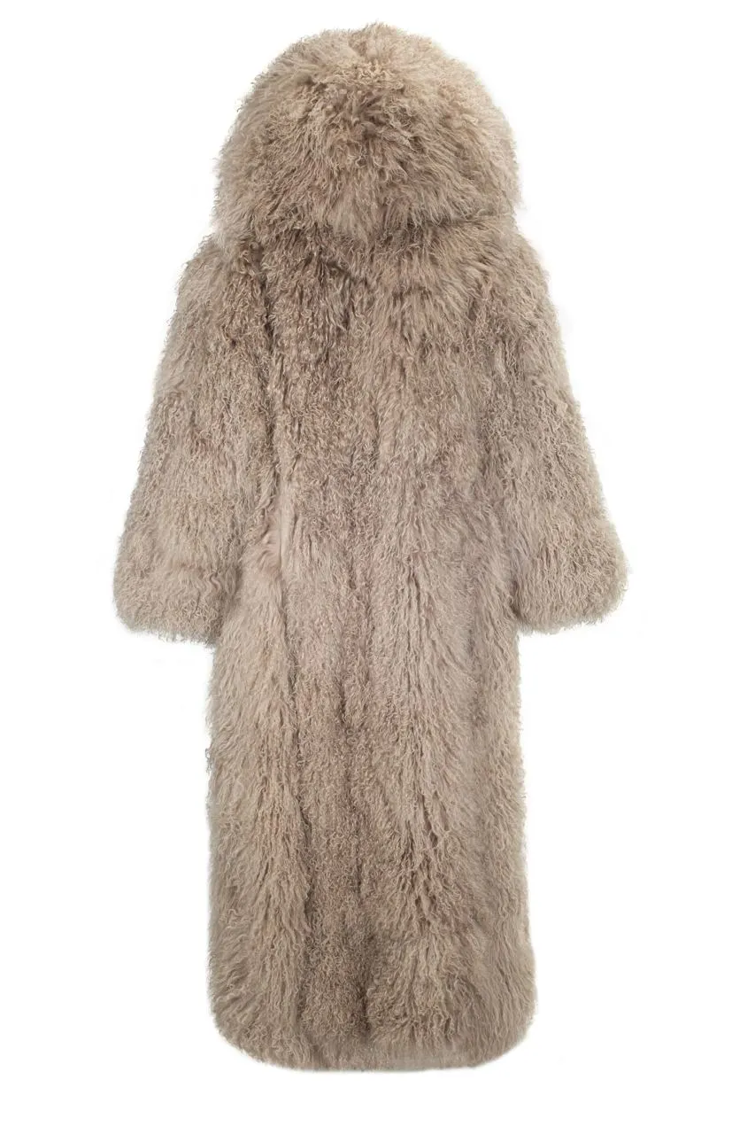 Long fur coat with hood sold by Santa Brand product image thumbnail 4