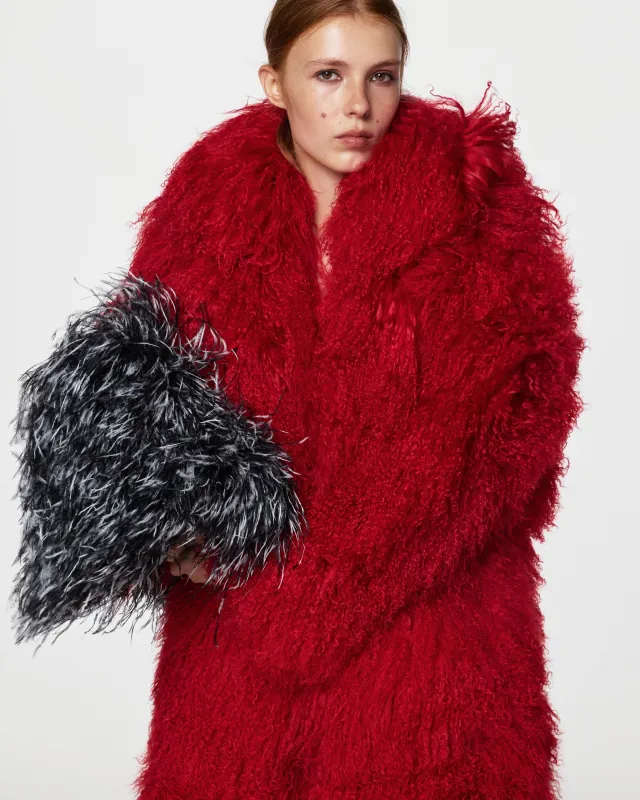 Long fur coat sold by Santa Brand