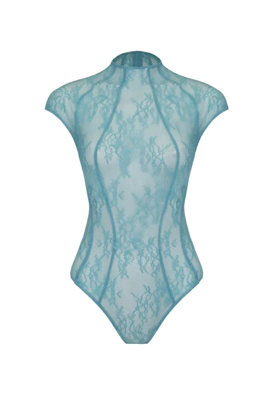Lace bodysuit with silhouette lines sold by Santa Brand
