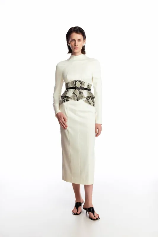 Midi dress with silhouette lines sold by Santa Brand