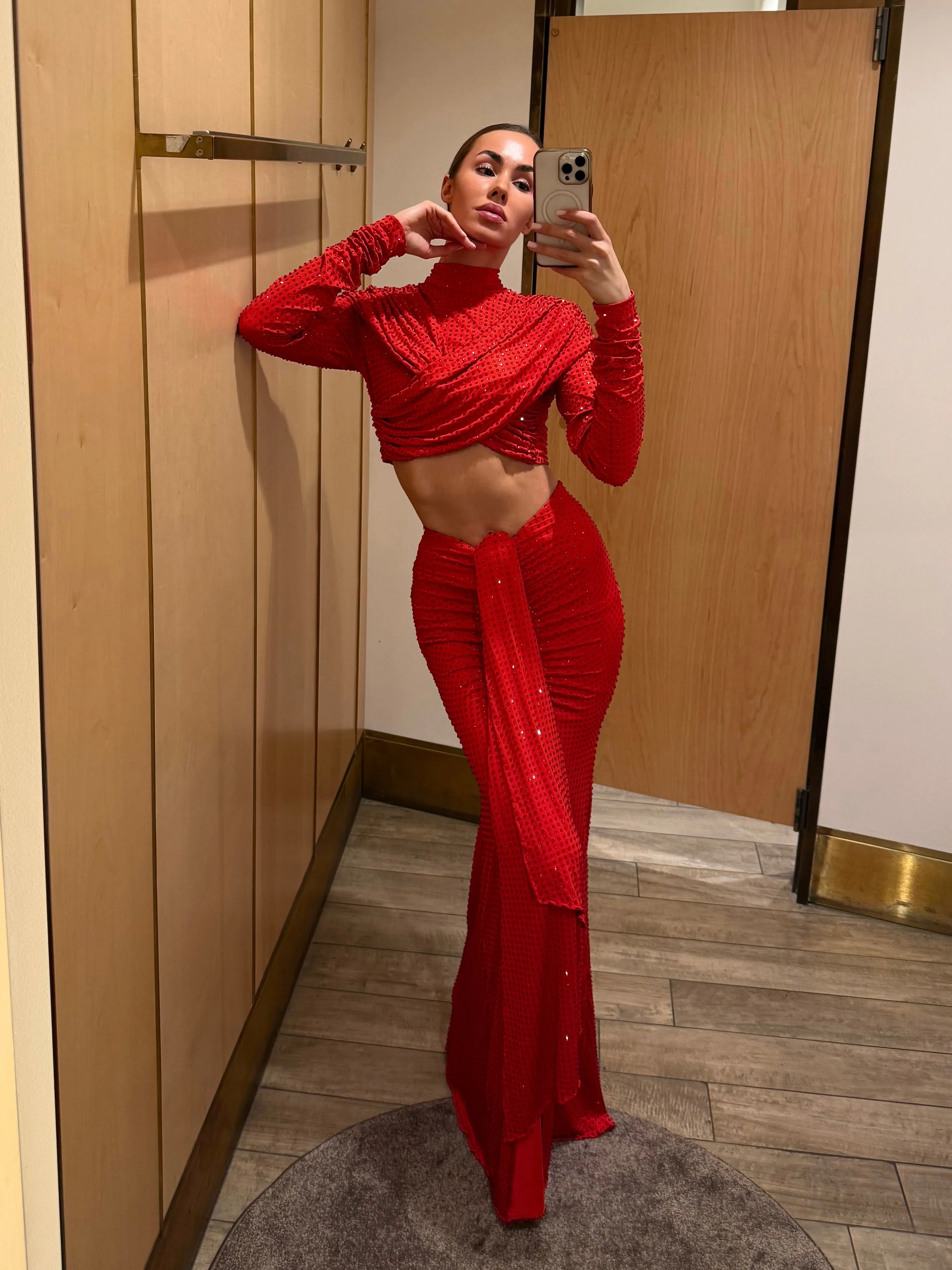 DIAMANTE CROP TOP WITH SLEEVES sold by Santa Brand product image thumbnail 4