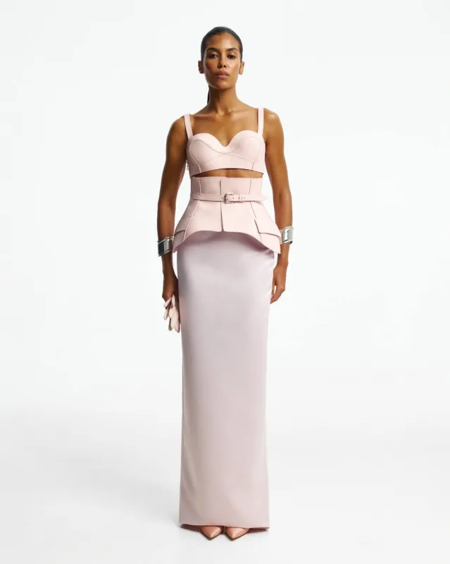 Satin maxi skirt made by Santa Brand