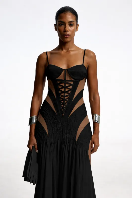 Maxi Dress with Cuts made by Santa Brand