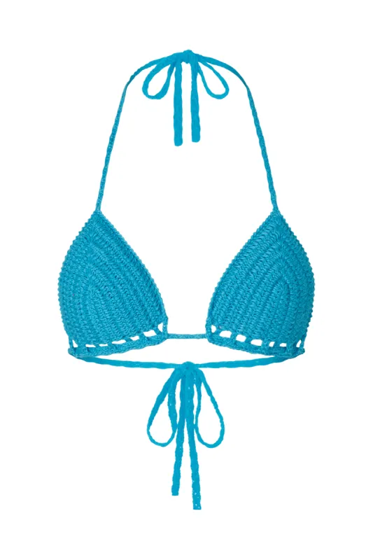 LA BON BIKINI TOP - azure sold by Shondel