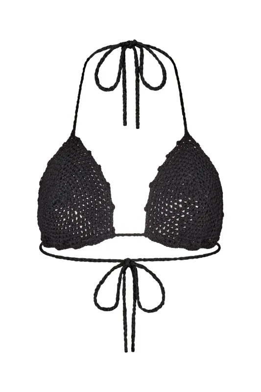 BONITA BIKINI TOP - liquorice sold by Shondel