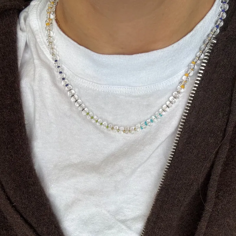 Adjustable quartz necklace made by Spicy Dan