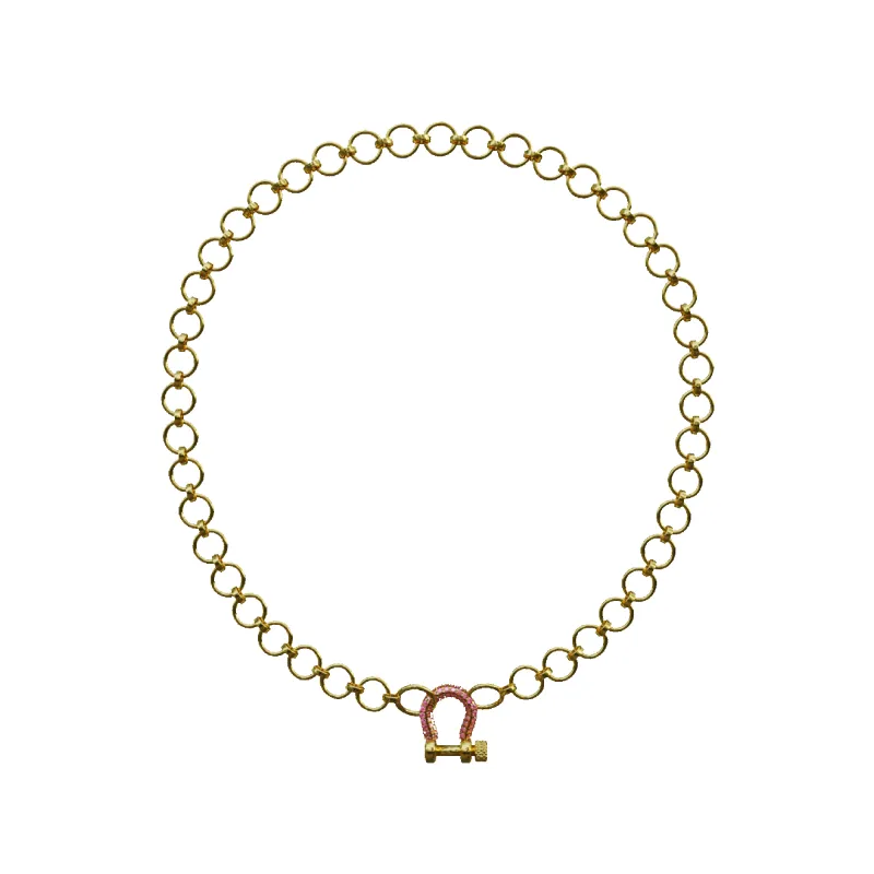 Suede Chain with Mini Pink made by Spicy Dan