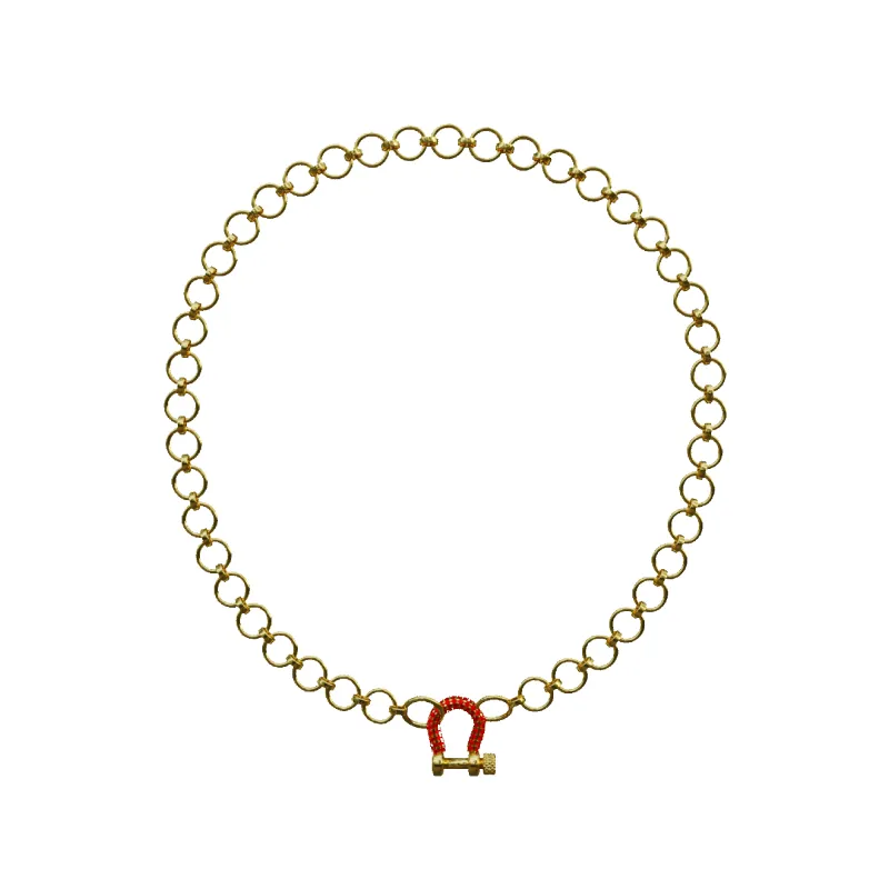 Suede Chain with Mini Red made by Spicy Dan