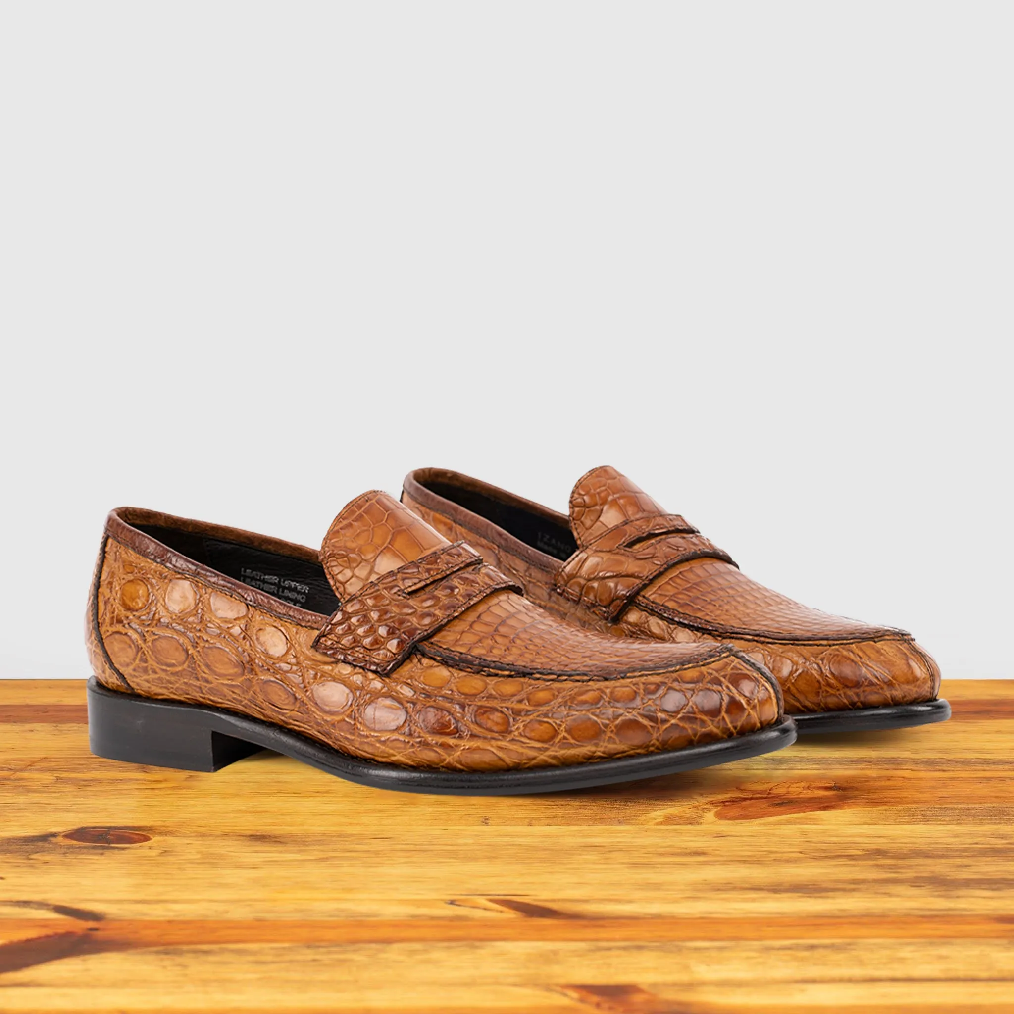 Izano Calzoleria Toscana Dip-Dyed Men's Nile Crocodile Dress Loafer sold by Toscana USA product image thumbnail 3