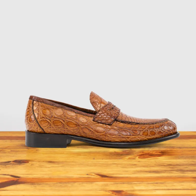 Izano Calzoleria Toscana Dip-Dyed Men's Nile Crocodile Dress Loafer sold by Toscana USA