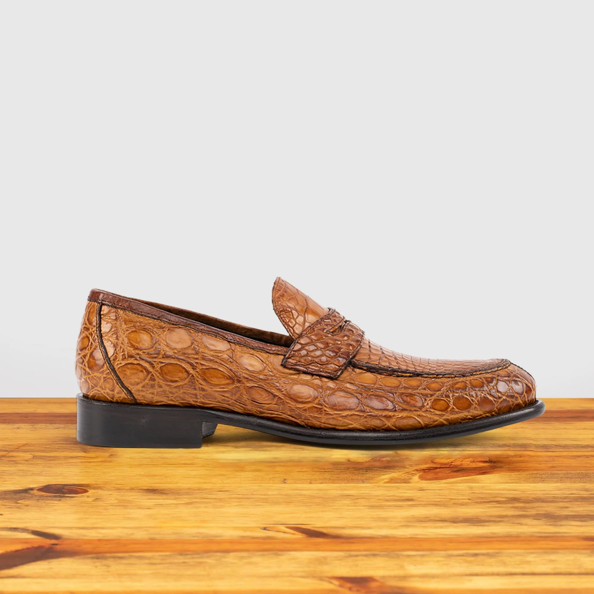 Izano Calzoleria Toscana Dip-Dyed Men's Nile Crocodile Dress Loafer sold by Toscana USA