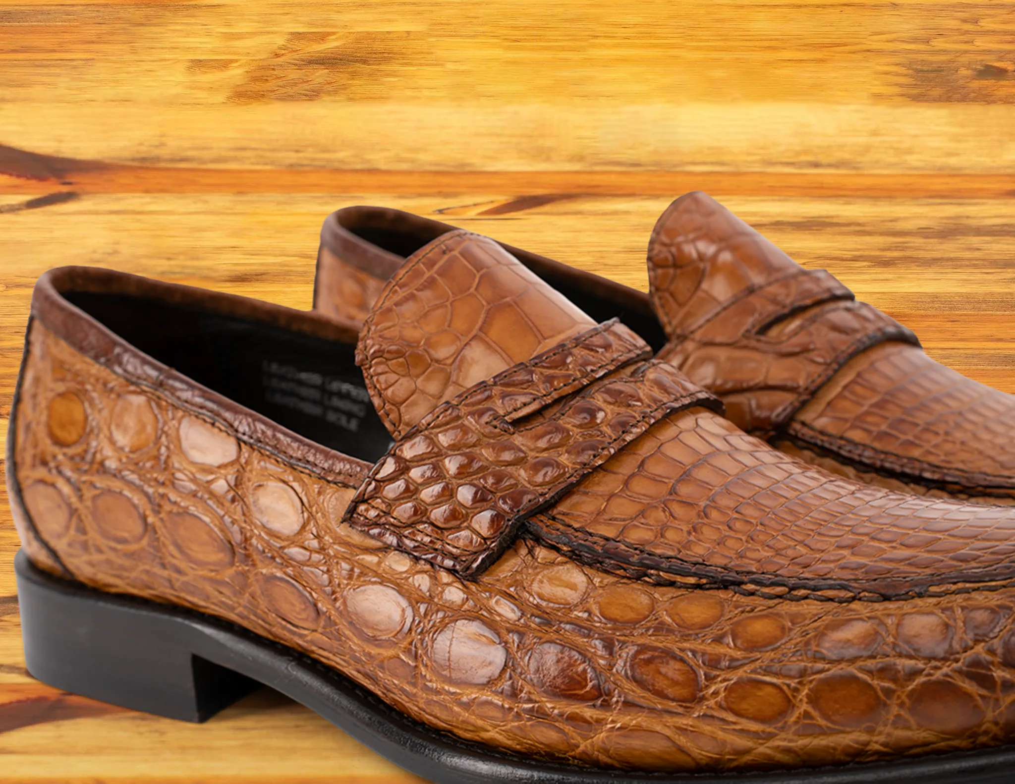 Izano Calzoleria Toscana Dip-Dyed Men's Nile Crocodile Dress Loafer sold by Toscana USA product image thumbnail 5