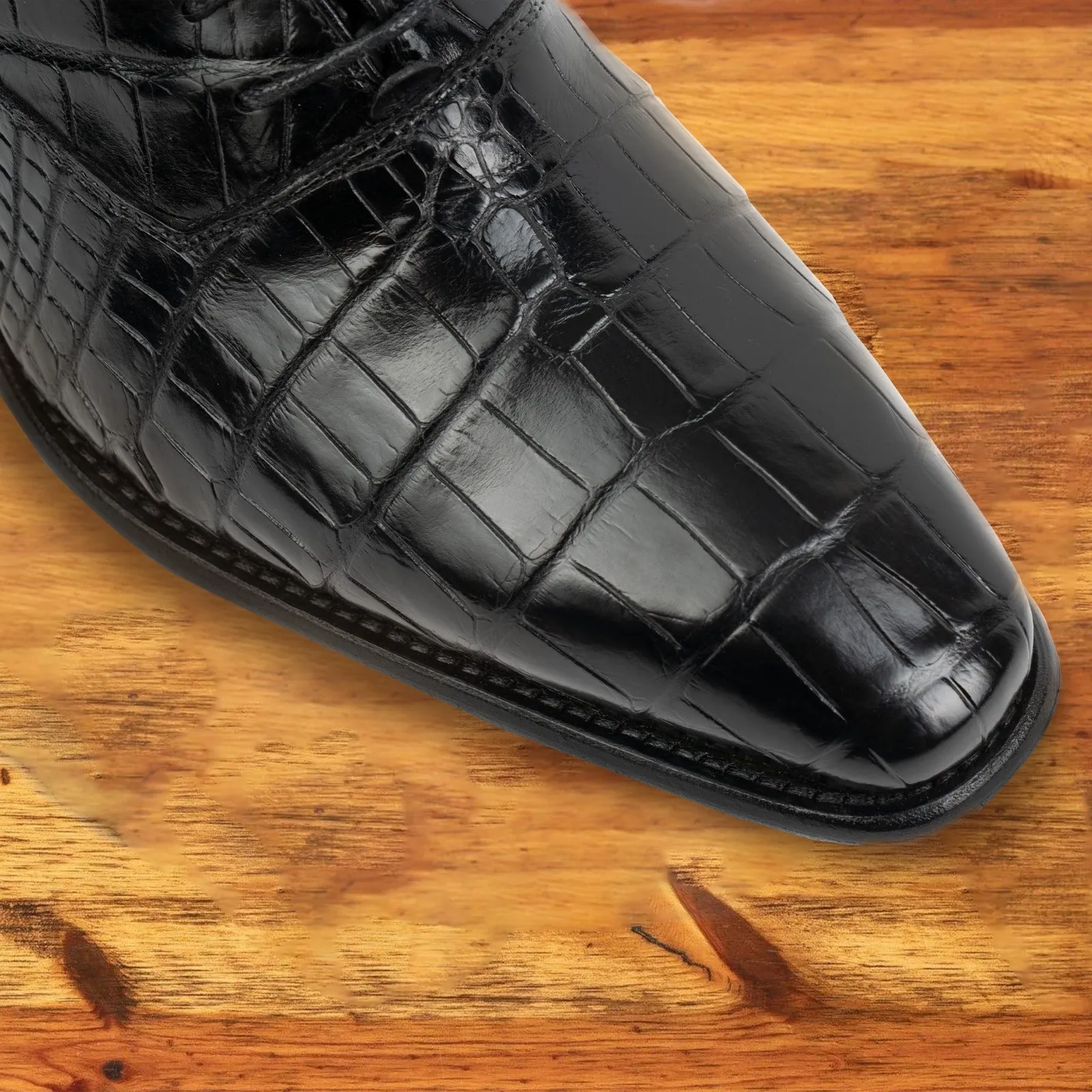 6153 Calzoleria Toscana Dip-Dyed Men's Nile Crocodile Lace-Up sold by Toscana USA product image thumbnail 4