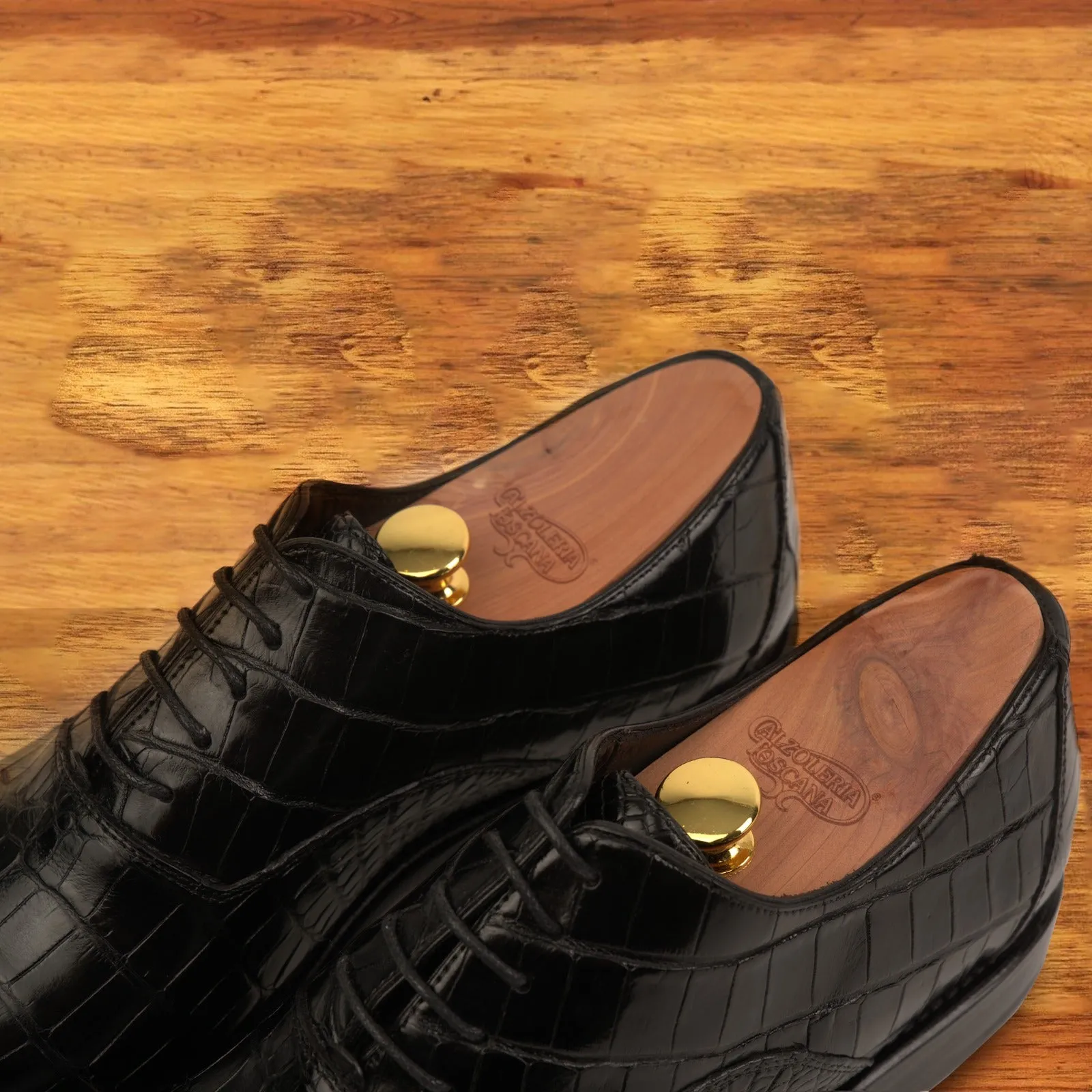 6153 Calzoleria Toscana Dip-Dyed Men's Nile Crocodile Lace-Up sold by Toscana USA product image thumbnail 3