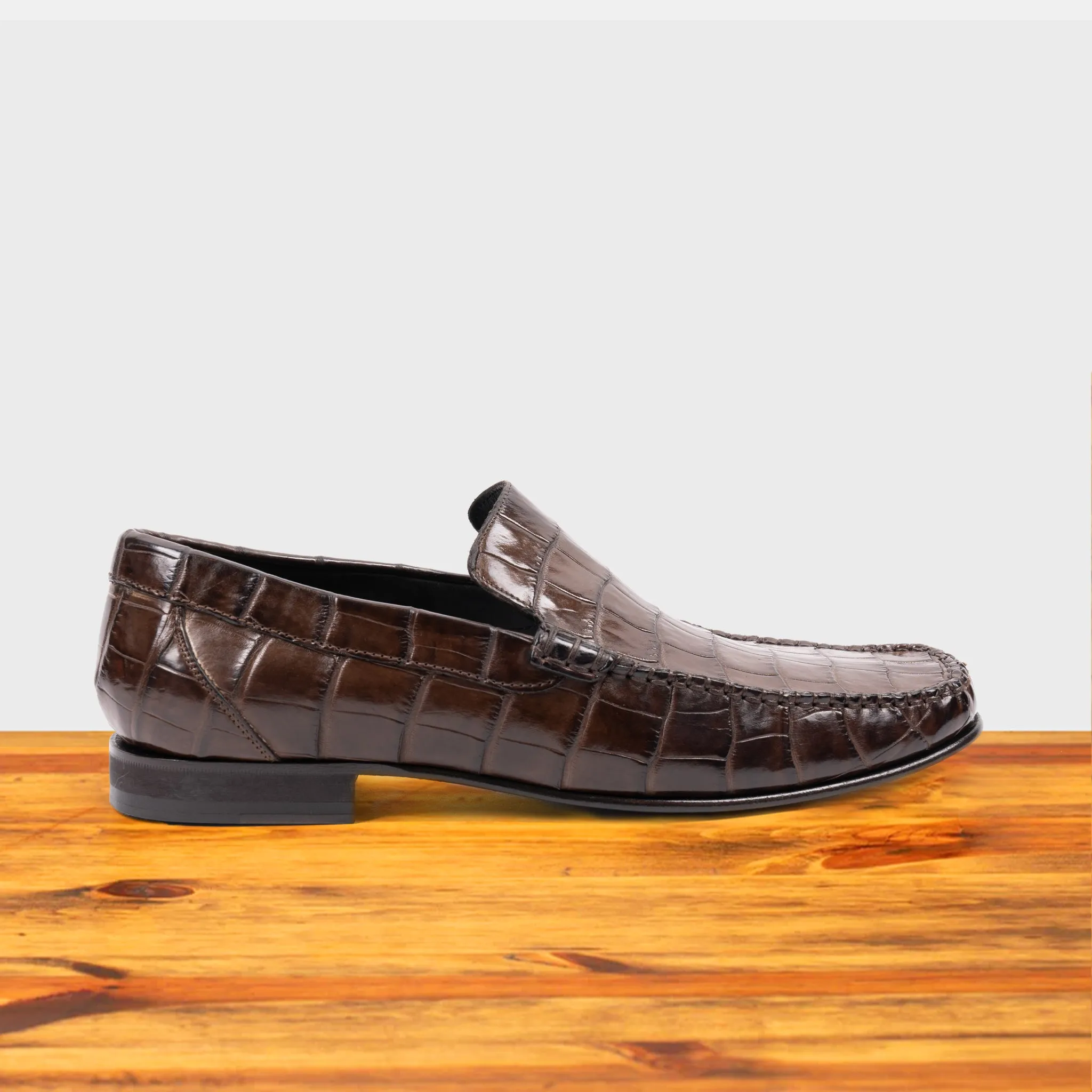 4468 Calzoleria Toscana Men's Nile Crocodile Venetian Loafer sold by Toscana USA