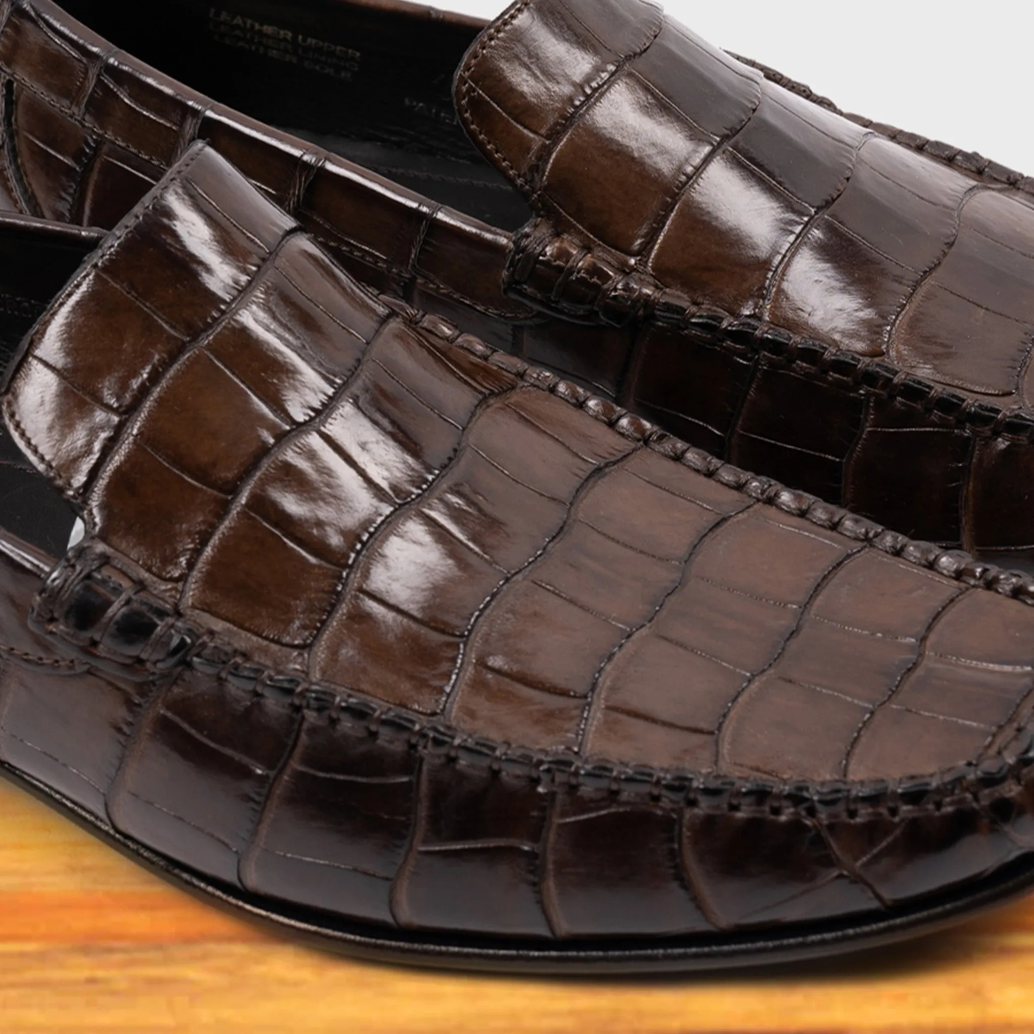 4468 Calzoleria Toscana Men's Nile Crocodile Venetian Loafer sold by Toscana USA product image thumbnail 3