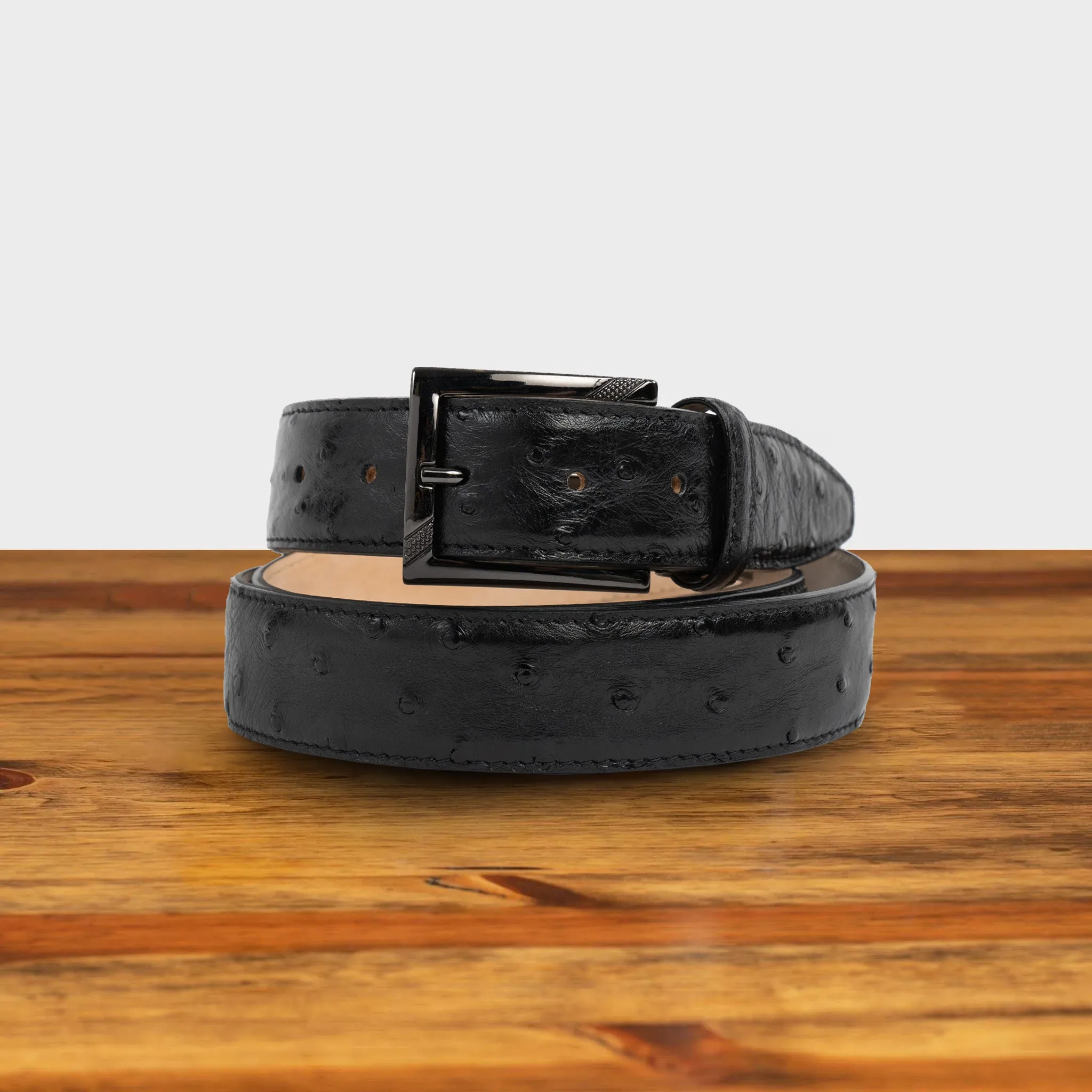 C1450 Calzoleria Toscana Genuine Ostrich Belt sold by Toscana USA