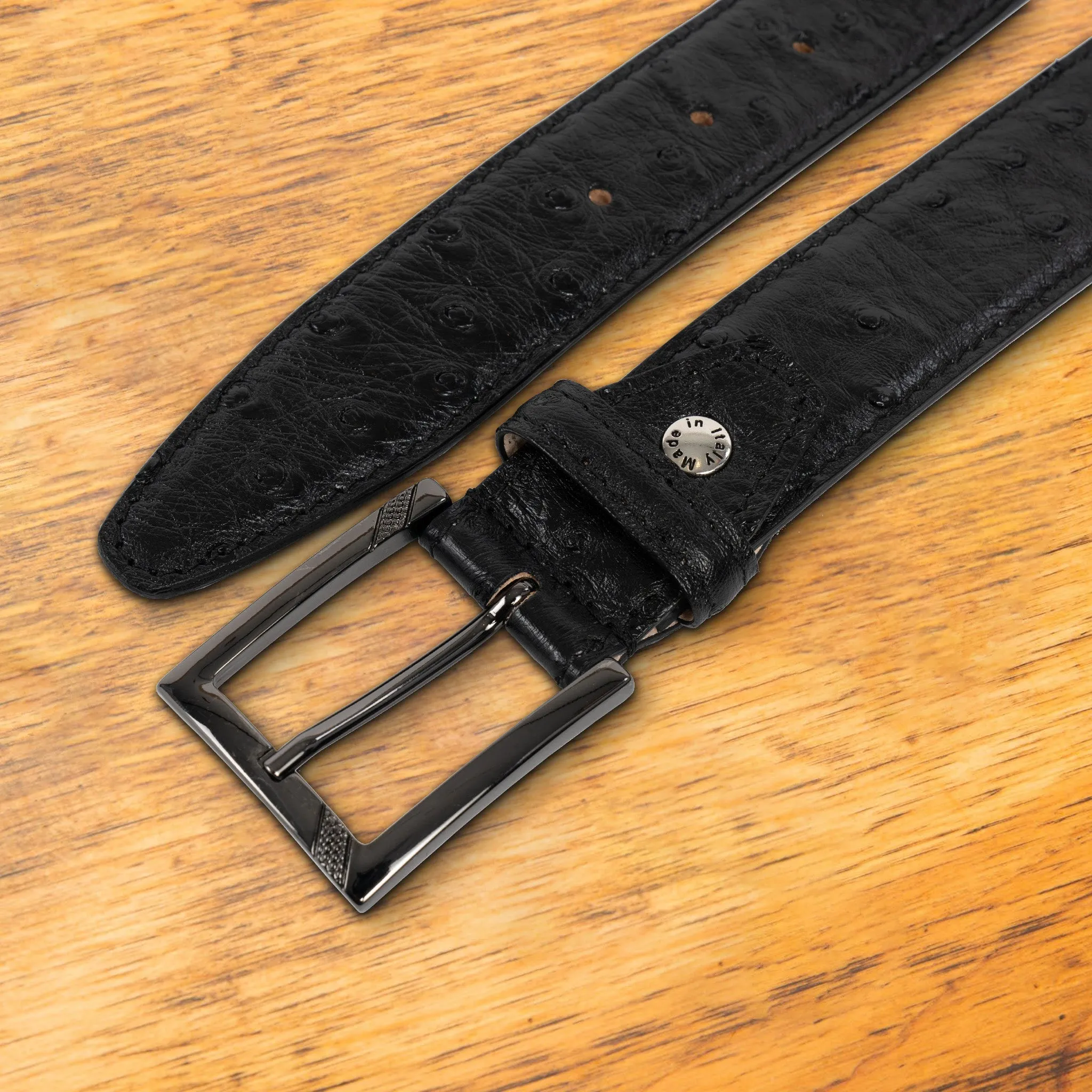 C1450 Calzoleria Toscana Genuine Ostrich Belt sold by Toscana USA product image thumbnail 2