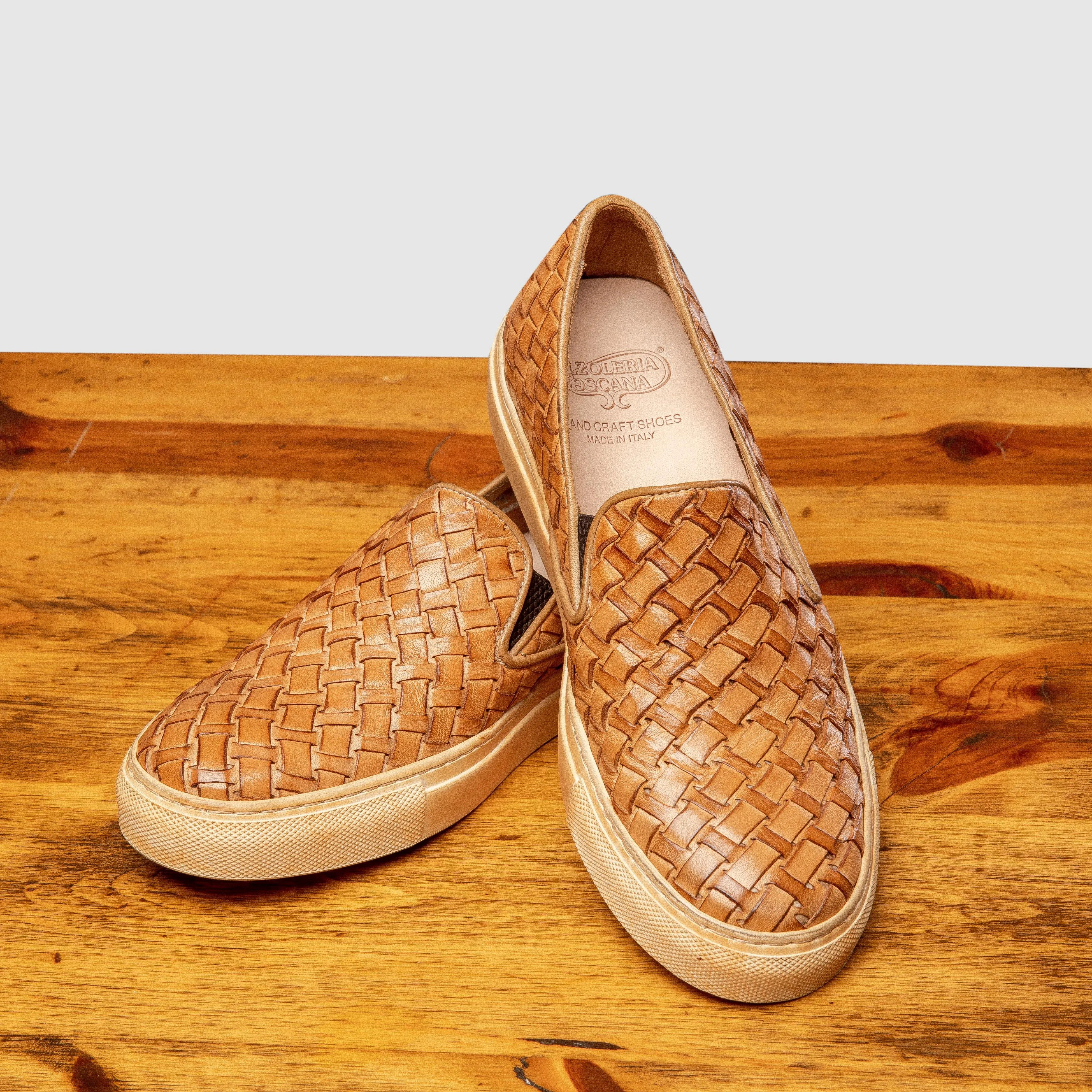 9576 Calzoleria Toscana Dip-Dyed Woven Sneaker sold by Toscana USA
