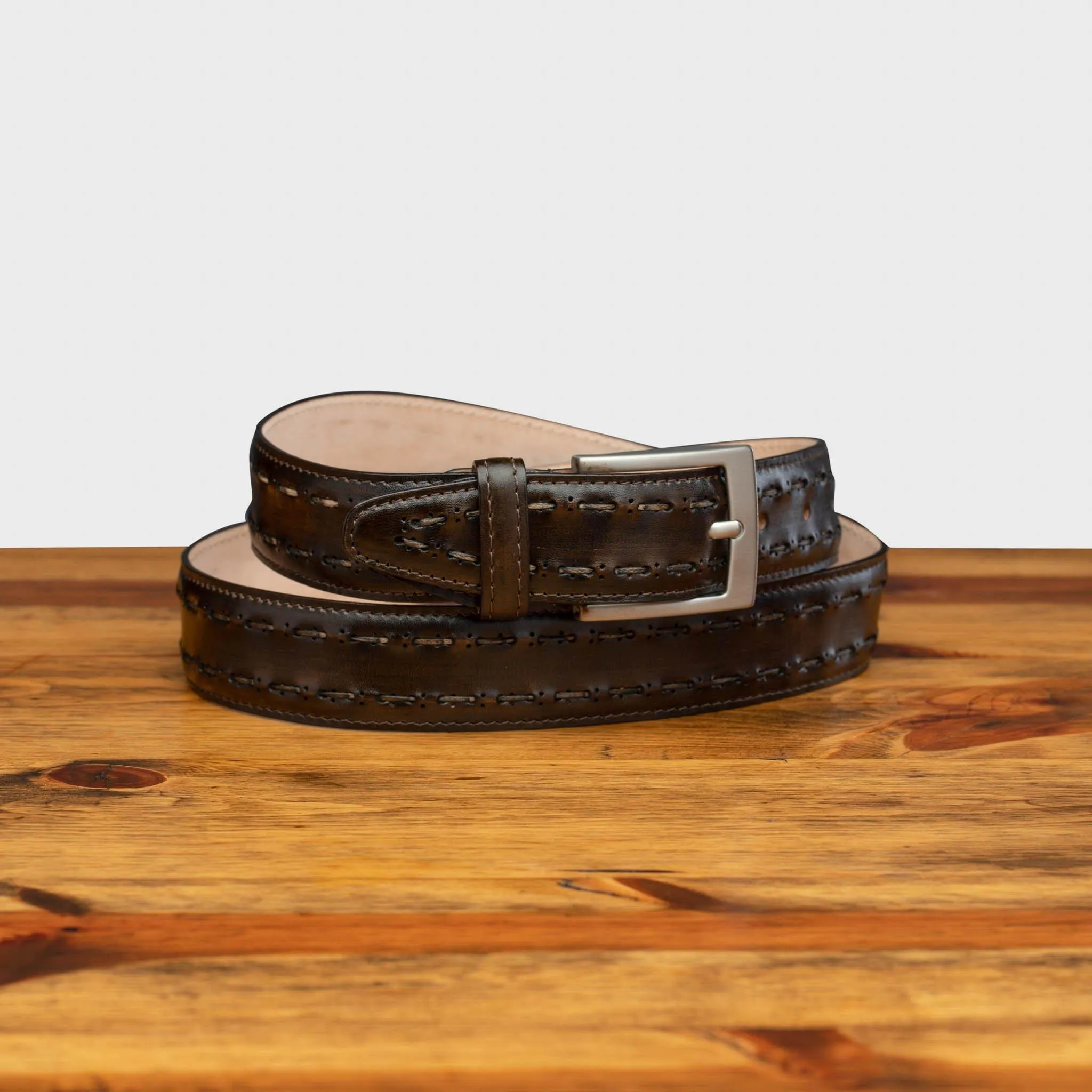 C1482 Calzoleria Toscana Stitched Dress Belt sold by Toscana USA product image thumbnail 3
