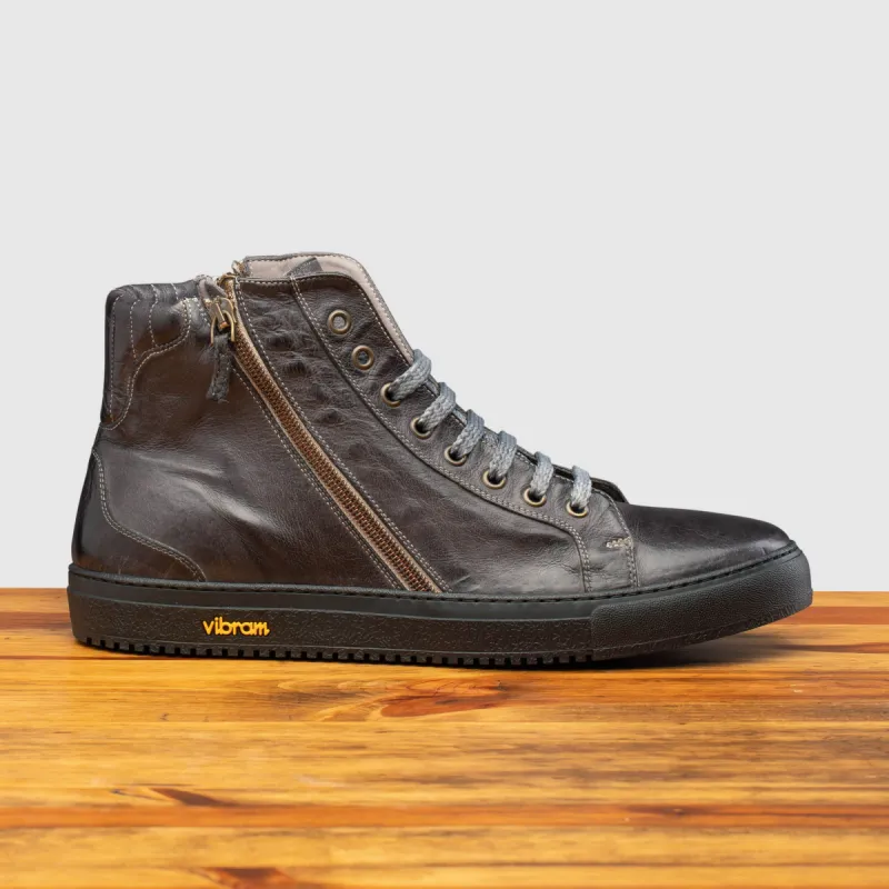 Q555 Calzoleria Toscana Dip-Dyed Buff Calf High-Top sold by Toscana USA