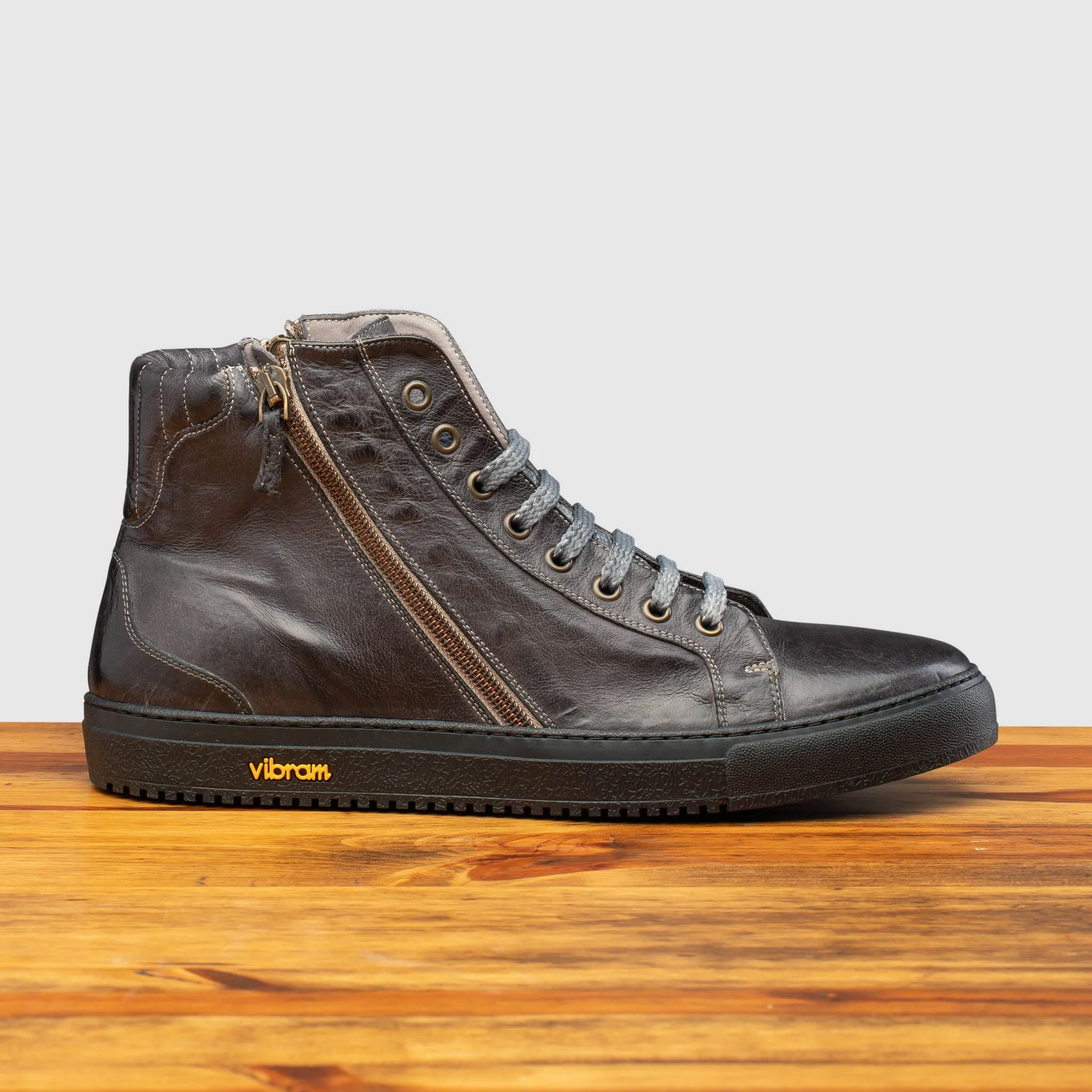 Q555 Calzoleria Toscana Dip-Dyed Buff Calf High-Top sold by Toscana USA