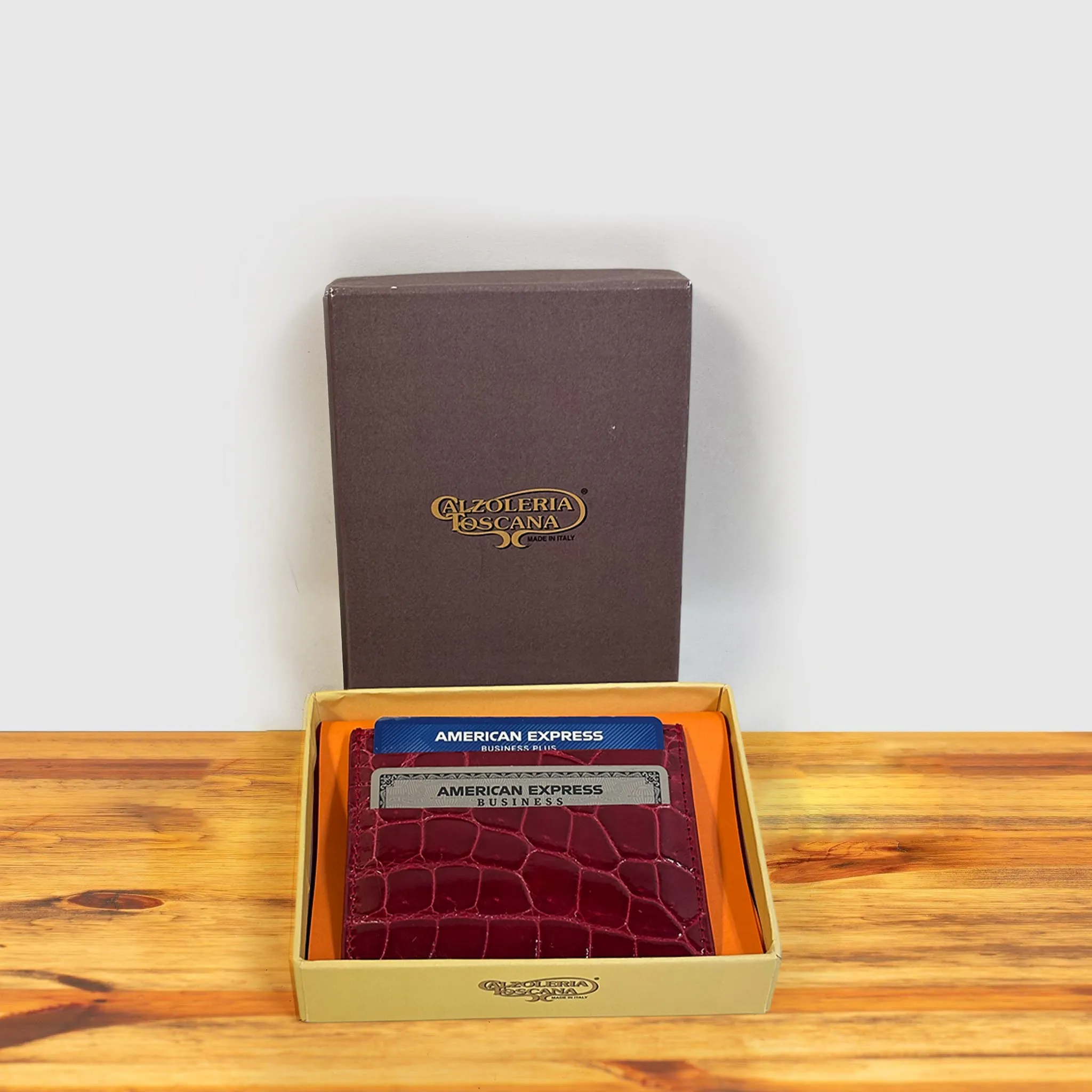 Calzoleria Toscana Kang Crocodile Credit Card Holder sold by Toscana USA product image thumbnail 3