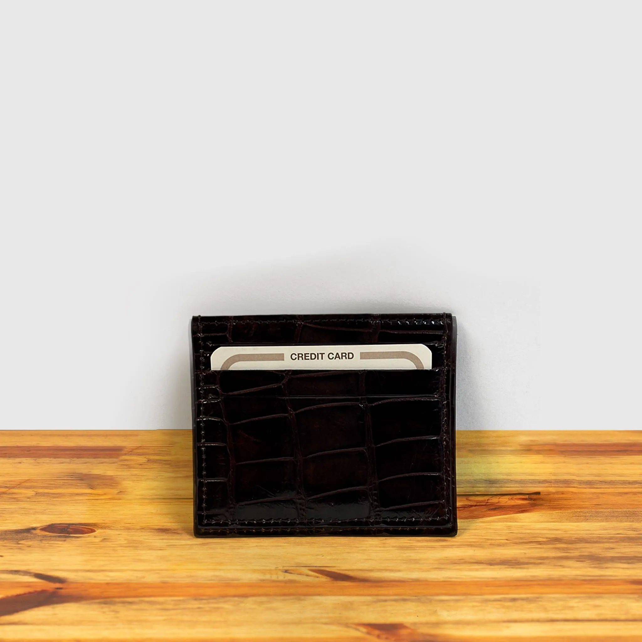 Calzoleria Toscana Kang Crocodile Credit Card Holder sold by Toscana USA product image thumbnail 5