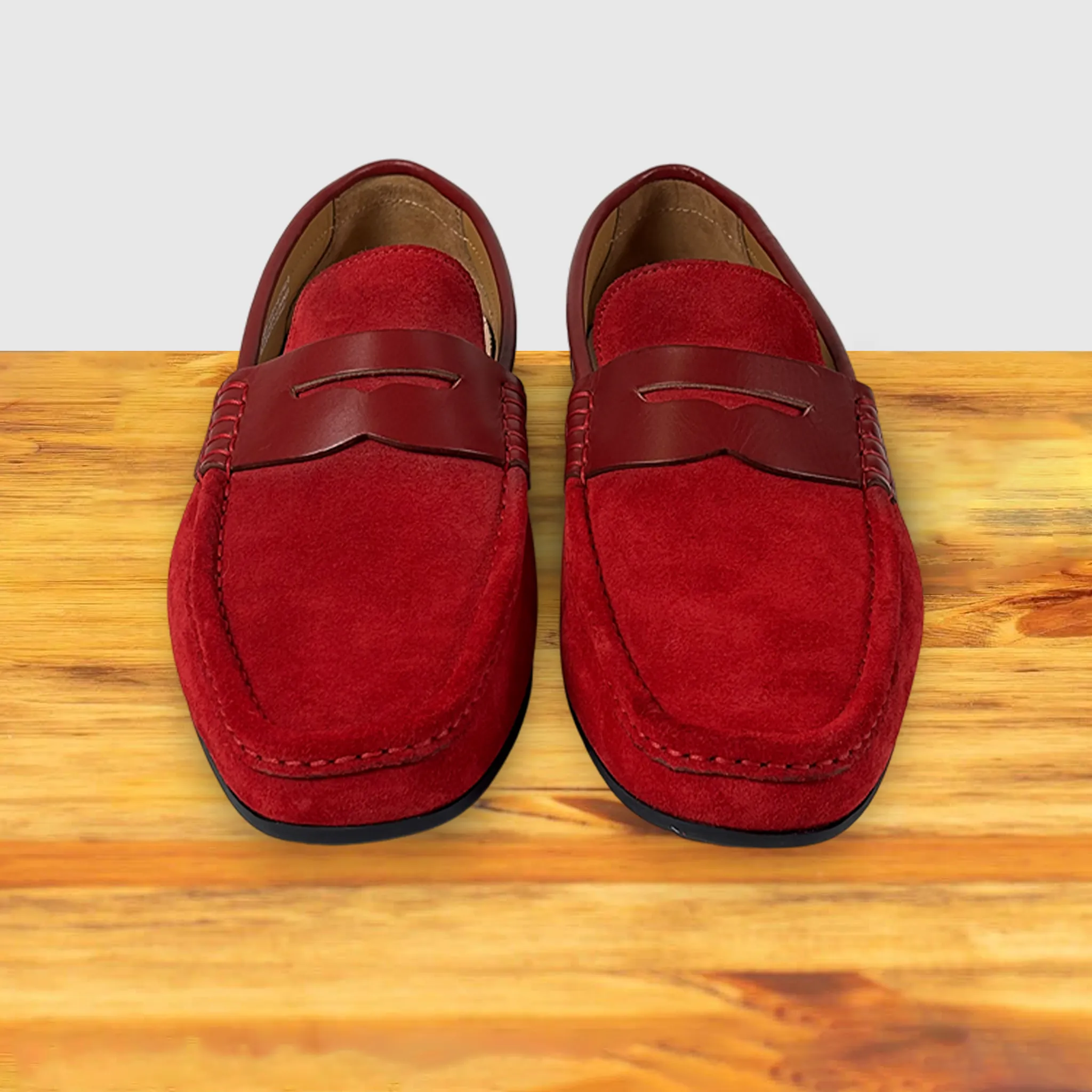 Calzoleria Toscana Zula Velour Suede/Leather Penny Loafer sold by Toscana USA product image thumbnail 4