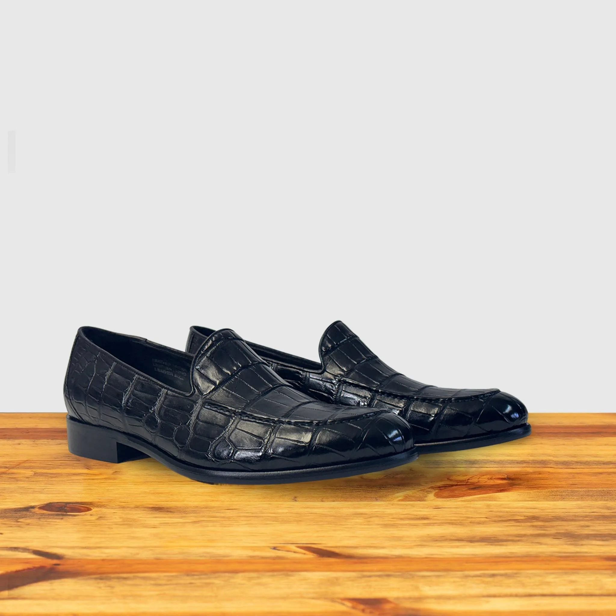 Calzoleria Toscana Penta Dip-Dyed Wholecut Crocodile Loafer sold by Toscana USA product image thumbnail 3