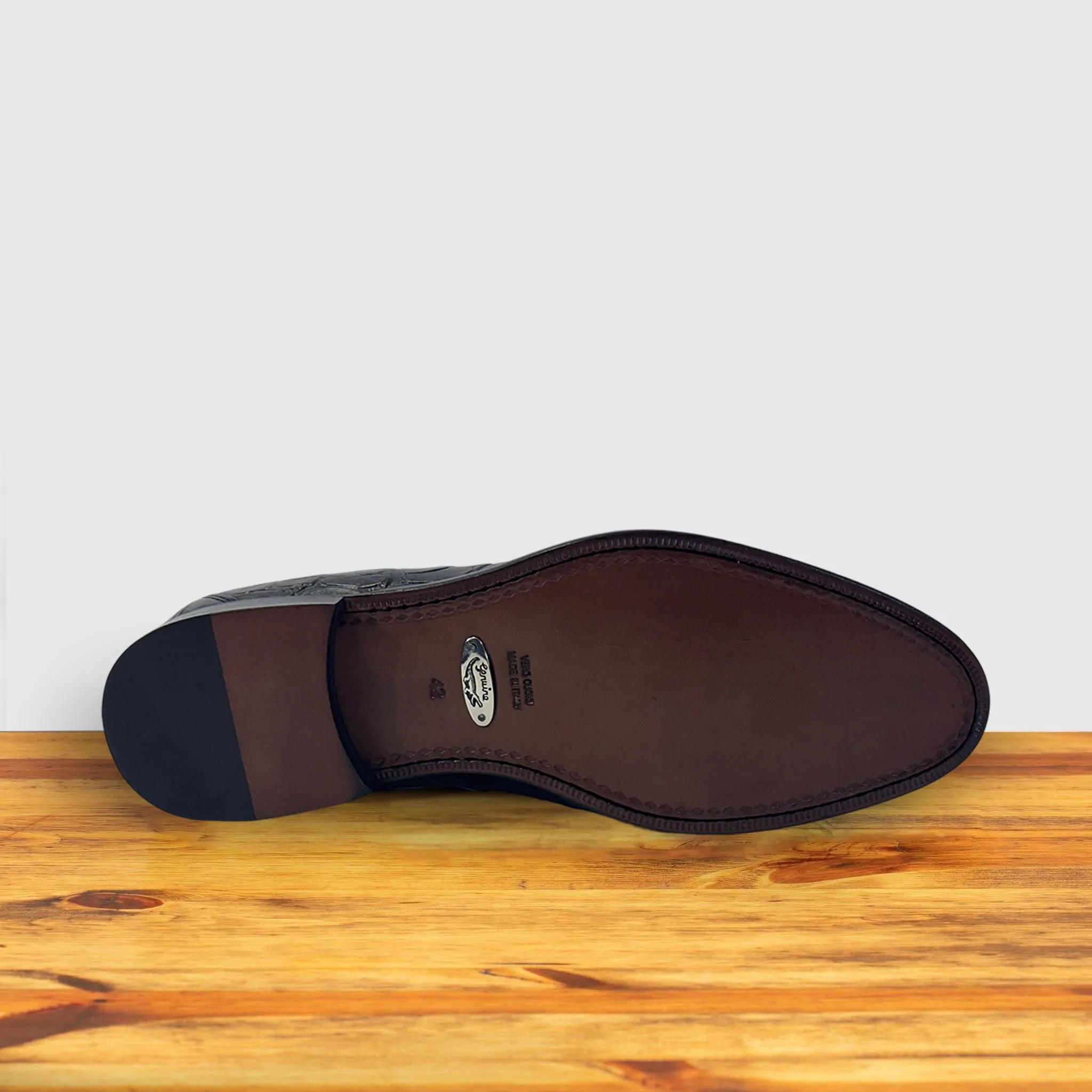 Calzoleria Toscana Penta Dip-Dyed Wholecut Crocodile Loafer sold by Toscana USA product image thumbnail 2