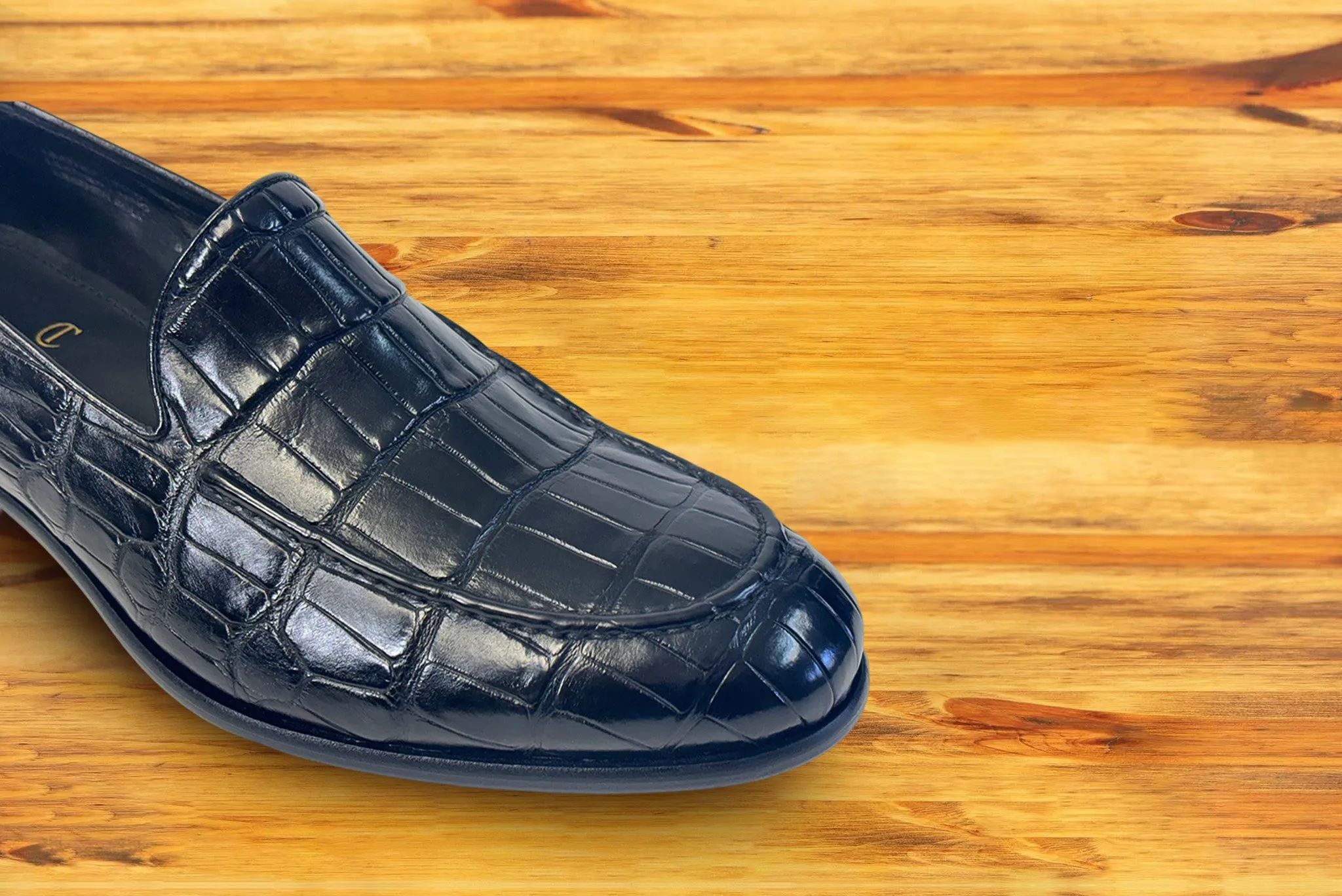 Calzoleria Toscana Penta Dip-Dyed Wholecut Crocodile Loafer sold by Toscana USA product image thumbnail 5