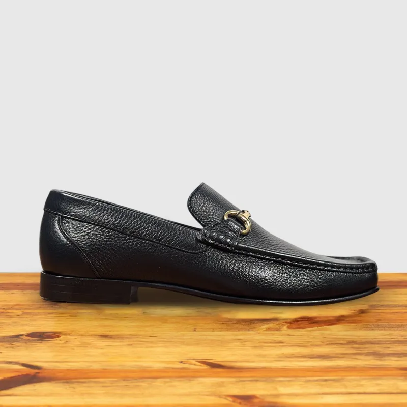 8616-D Calzoleria Toscana Cervo Tumbled Calf Horsebit Loafer sold by Toscana USA