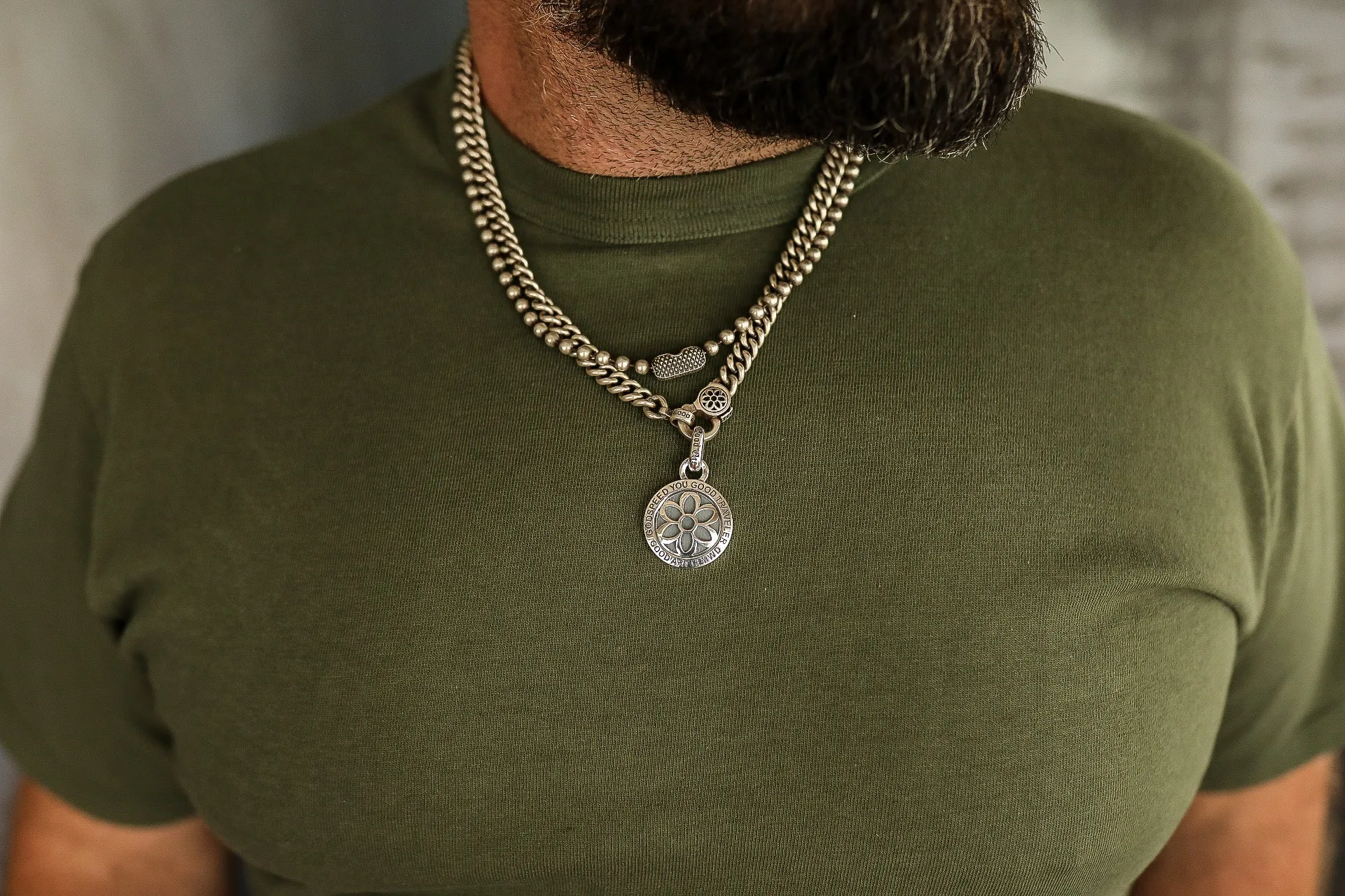 6.5oz Loopwheel Crew Neck T-Shirt With Longer Body - Olive IHT-1610L-OLV sold by Iron Shop Provisions product image thumbnail 4