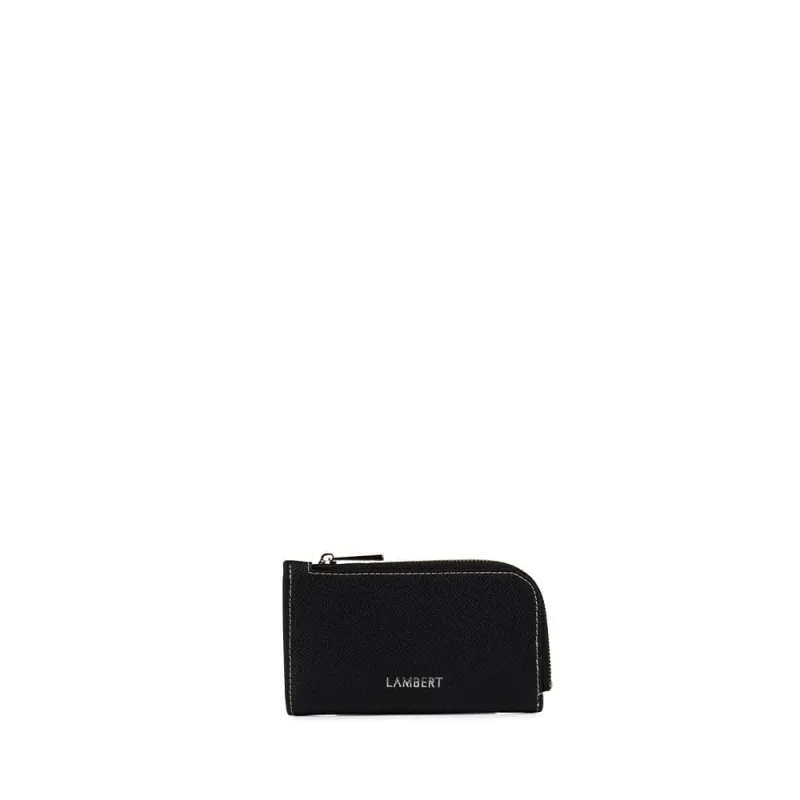 The Lucia – Black Vegan Leather Wallet made by Lambert