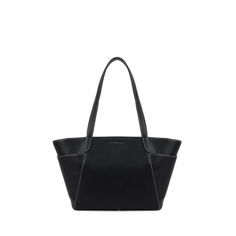 The Opale – 2-in-1 Black Vegan Leather Handbag made by Lambert
