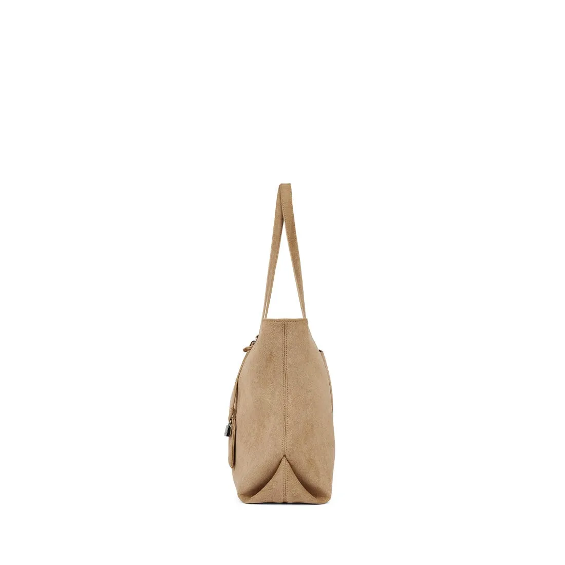 The Britney – Beige Vegan Suede Tote Bag sold by Lambert product image thumbnail 5