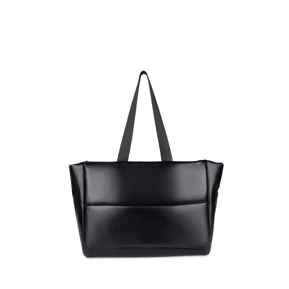 The Kaia - Black Vegan Leather Tote Bag sold by Lambert product image thumbnail 5