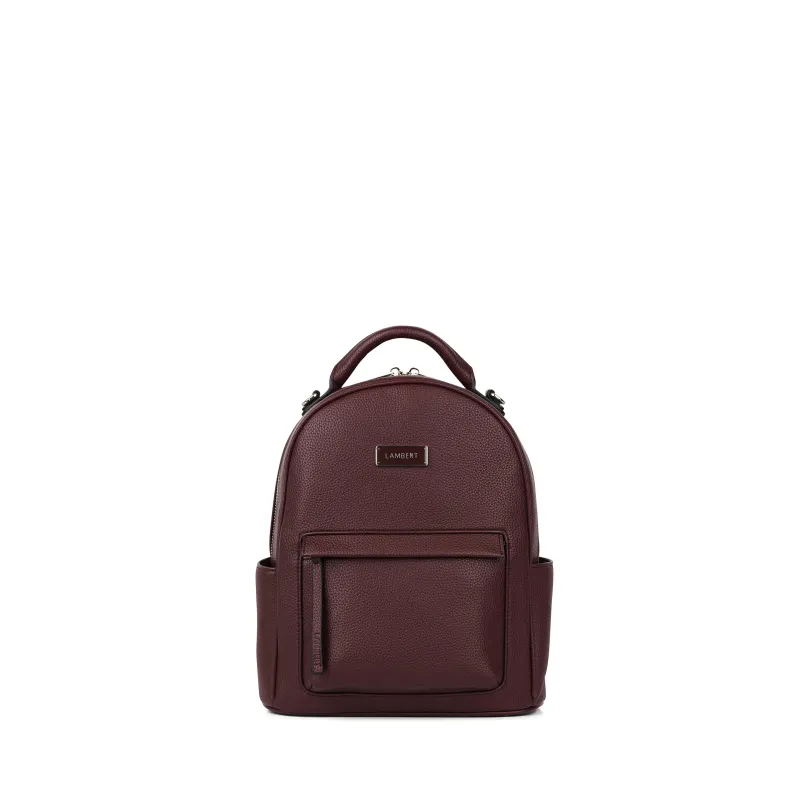 The Maude – 3-in-1 Vegan Leather Backpack in Mahogany made by Lambert