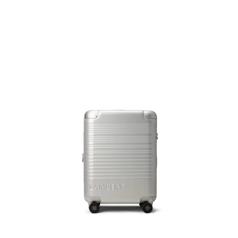 The Berlin – Silver Expandable Carry-On Suitcase made by Lambert
