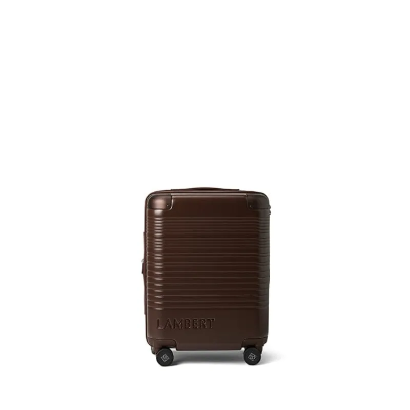The Berlin – Chocolate Expandable Carry-On Suitcase made by Lambert