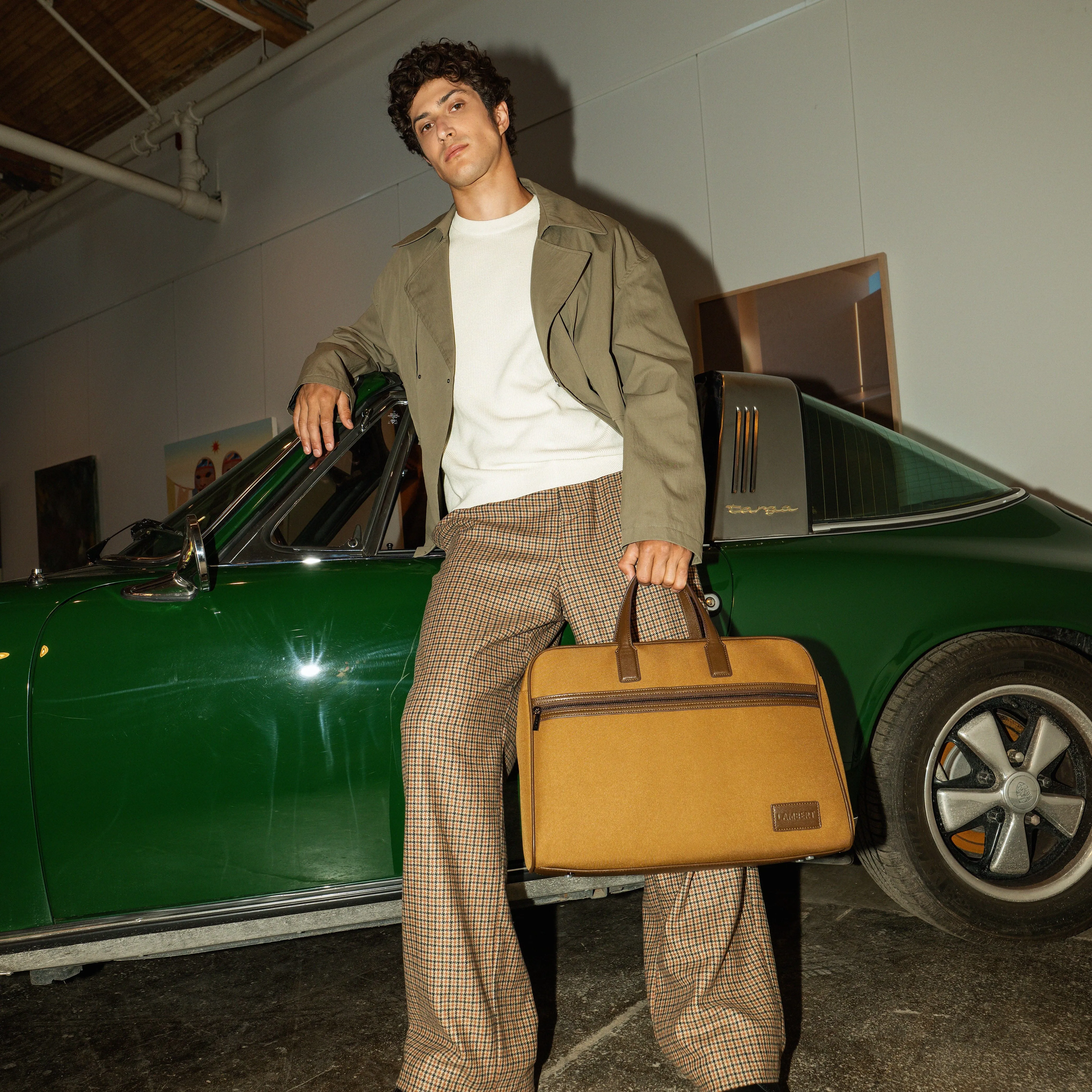 The Sloane – Black Briefcase Canvas sold by Lambert product image thumbnail 2