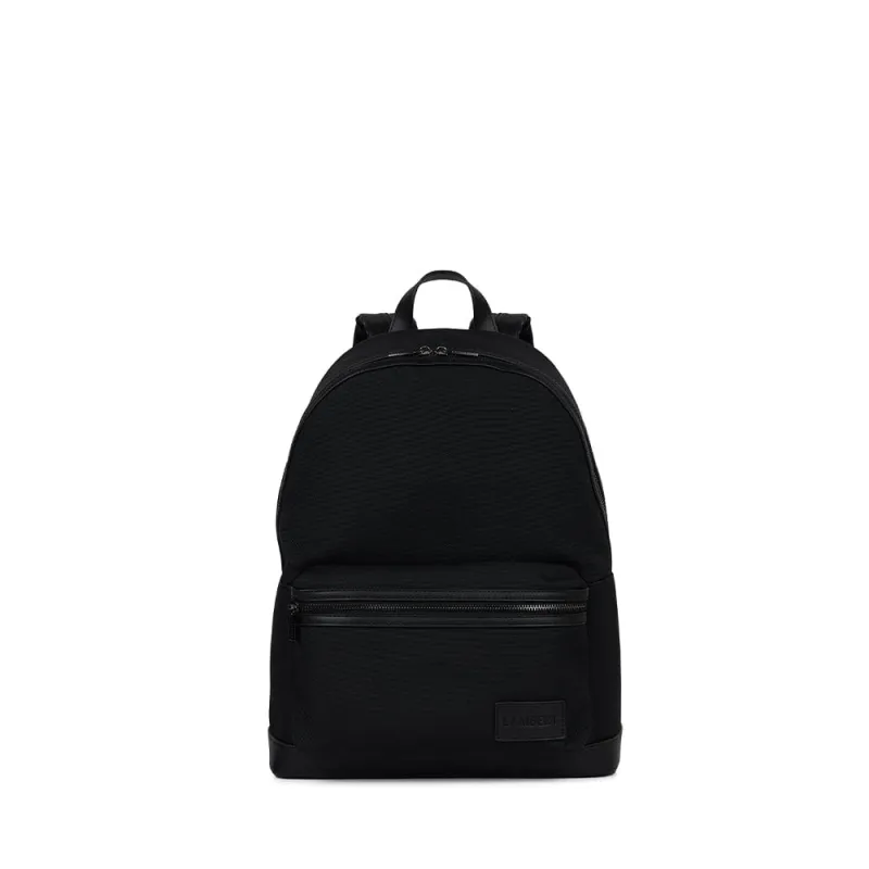 The Logan – Black Canvas Backpack made by Lambert