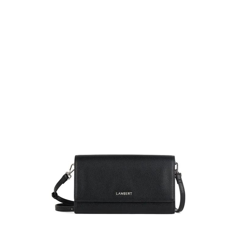 The Felicia - Black Vegan Leather Handbag made by Lambert