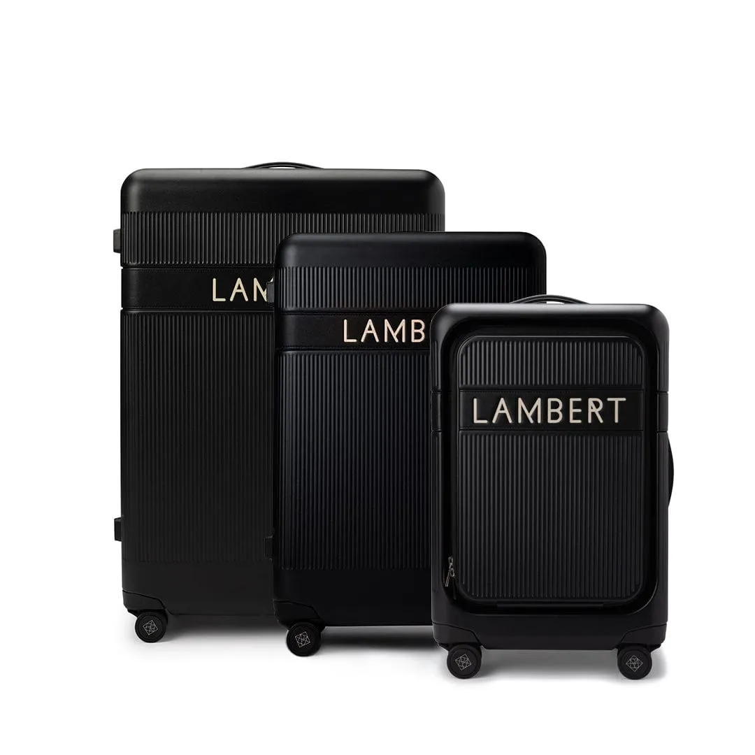 Travel Set - Black Large Check-in suitcase + Medium check-in suitcase + Carry-on suitcase sold by Lambert
